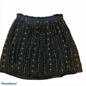 GRYPHON NEW YORK Black Beaded Mini Skirt